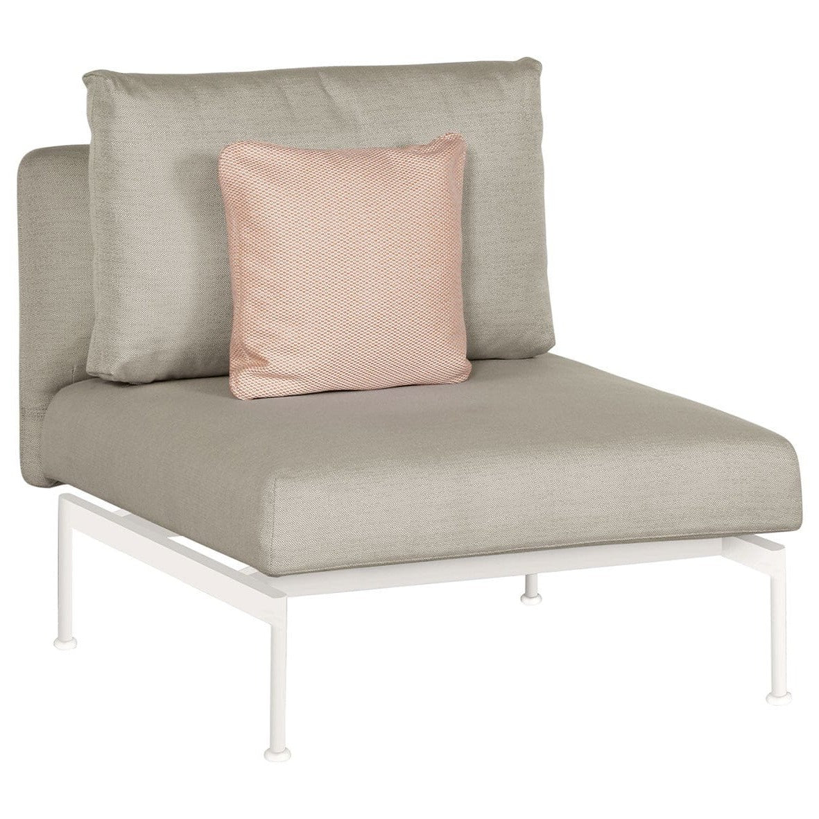 Barlow Tyrie Layout Deep Seating Single Bench - Single seat with back - avec coussins