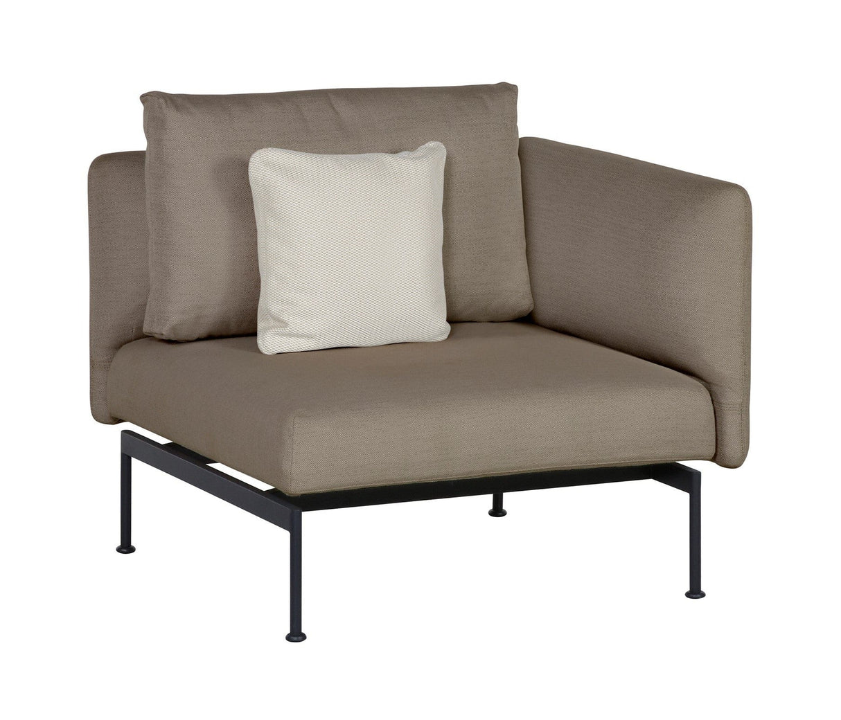 Barlow Tyrie Layout Deep Seating Single Seat - One High Arm - avec coussins