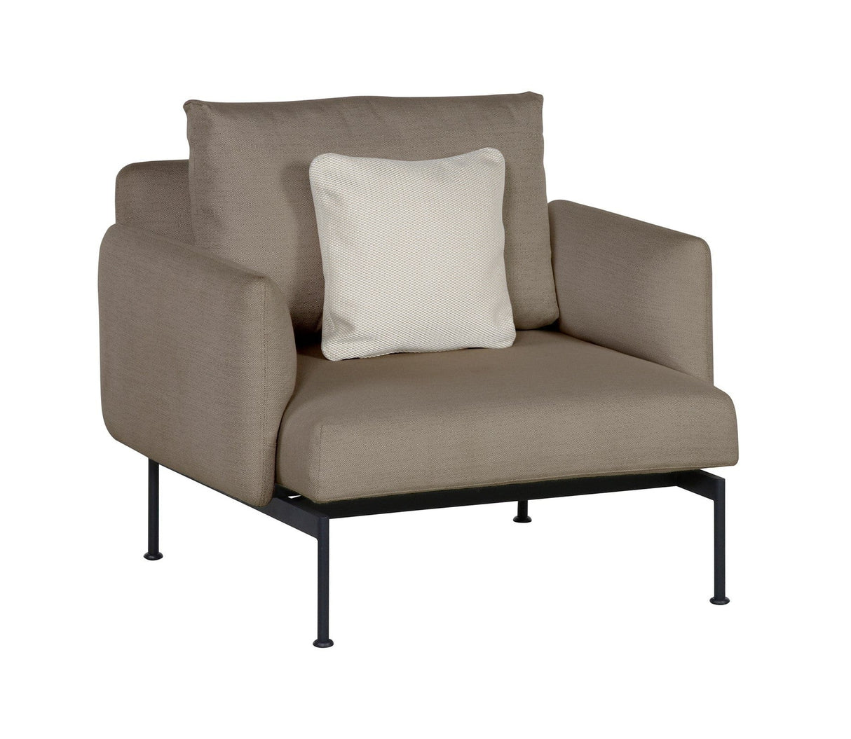Barlow Tyrie Layout Deep Seating Single Seat - Single seat and back with Low Arms - avec coussins