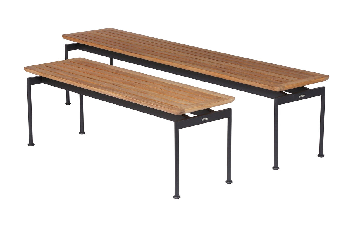 Barlow Tyrie Layout Dining Banc 130 sans dossier 126cm Armature Forge Grey