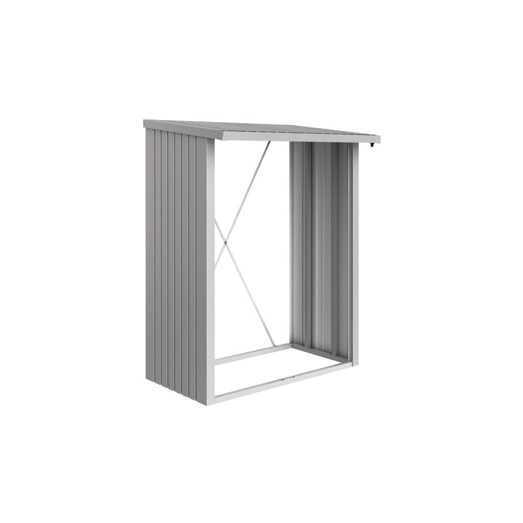 Biohort Abri bûches WoodStock 150 Argent métallique