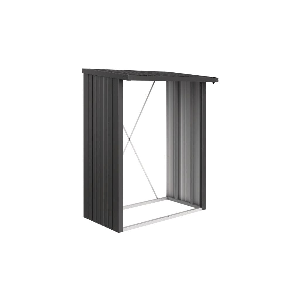 Biohort Abri bûches WoodStock 150 Gris foncé métallique