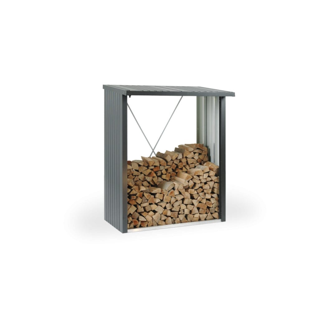 Biohort Abri bûches WoodStock 150 Gris quartz métallique