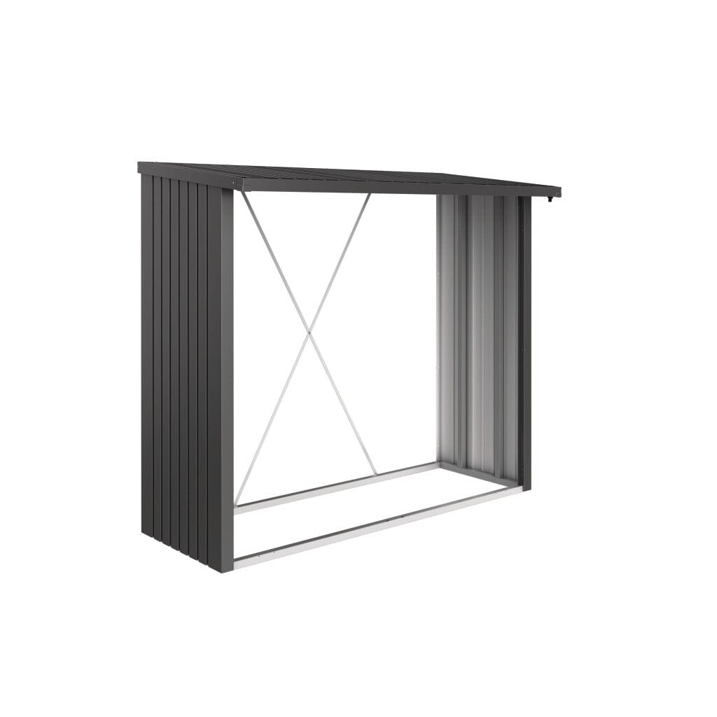 Biohort Abri bûches WoodStock 230 Gris foncé métallique