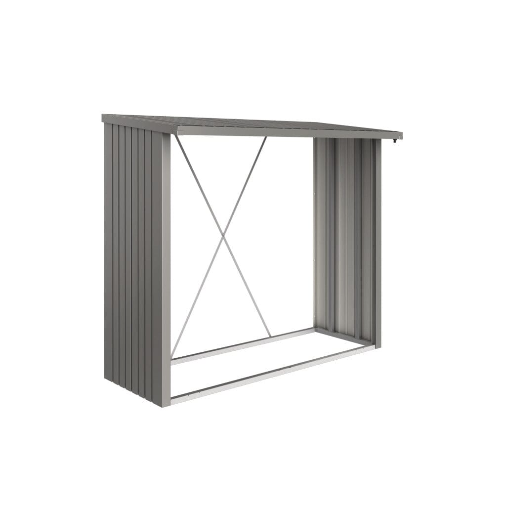 Biohort Abri bûches WoodStock 230 Gris quartz métallique