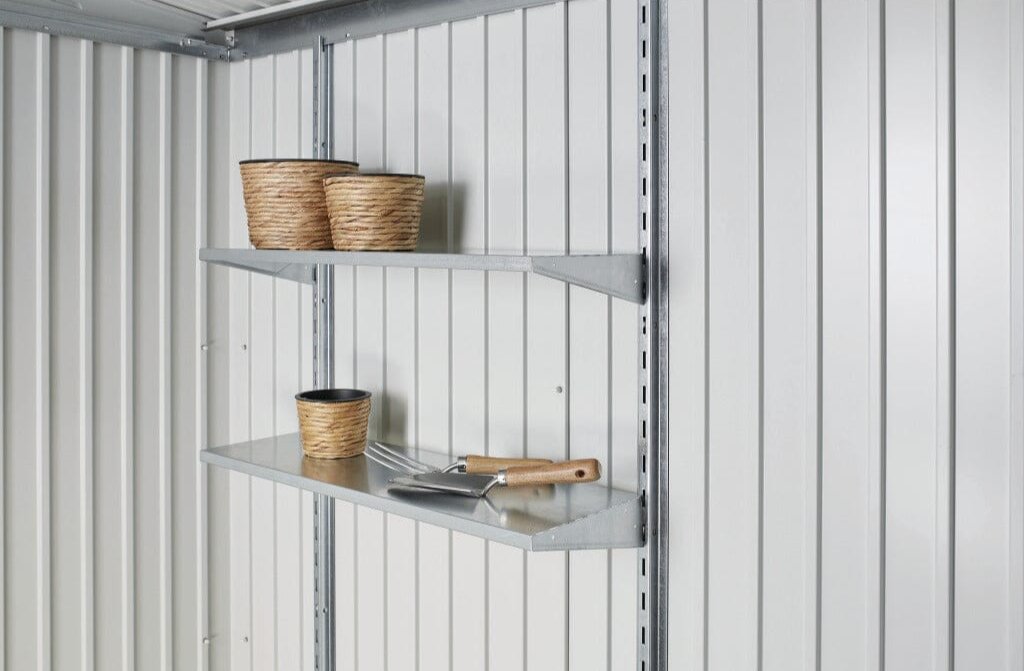 Biohort Set de 2 étagères pour Armoire à outils 24,5 x 72 cm Argent métallique