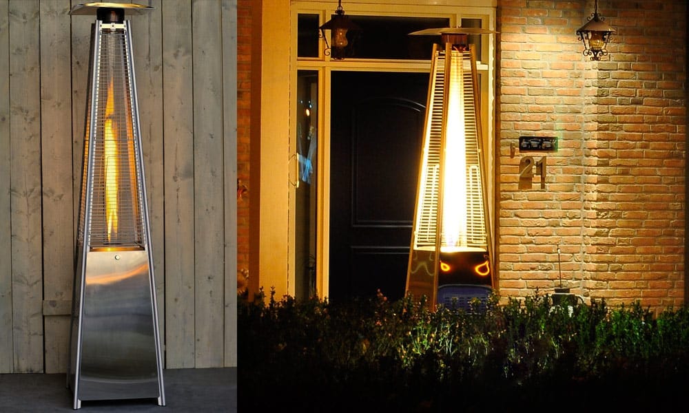 Blaser + Troesch Ambi-Sun Inox Chauffage Pyramide d'extérieur à gaz en acier inoxydable