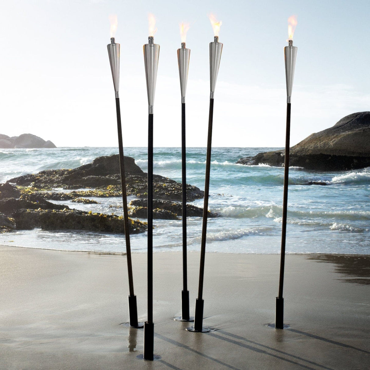 Blomus 65092 Orchos Torche de jardin à huile en Inox poli brillant