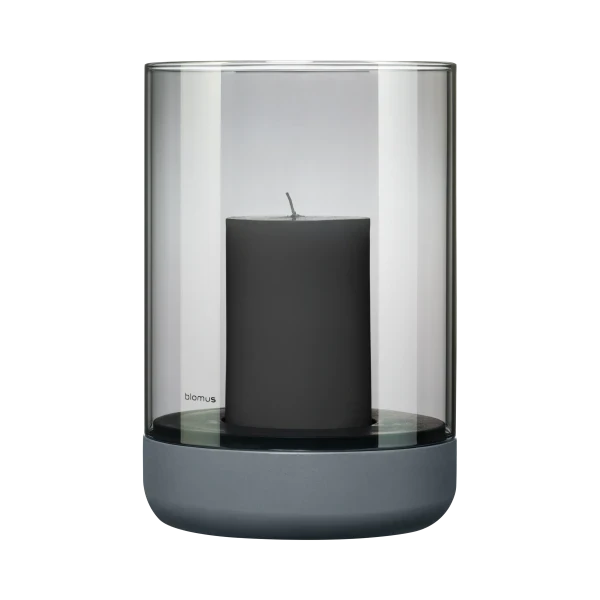 Blomus Calma Lanterne Photophore Ø15cm H:22.5cm Steel Gray
