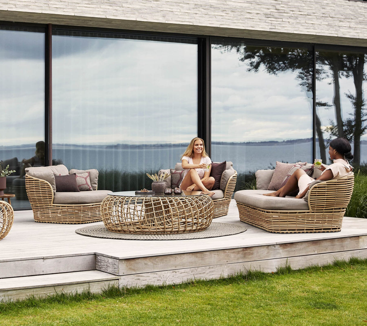 Cane-line Basket Canapé 2 places, coussins inclus (55200)