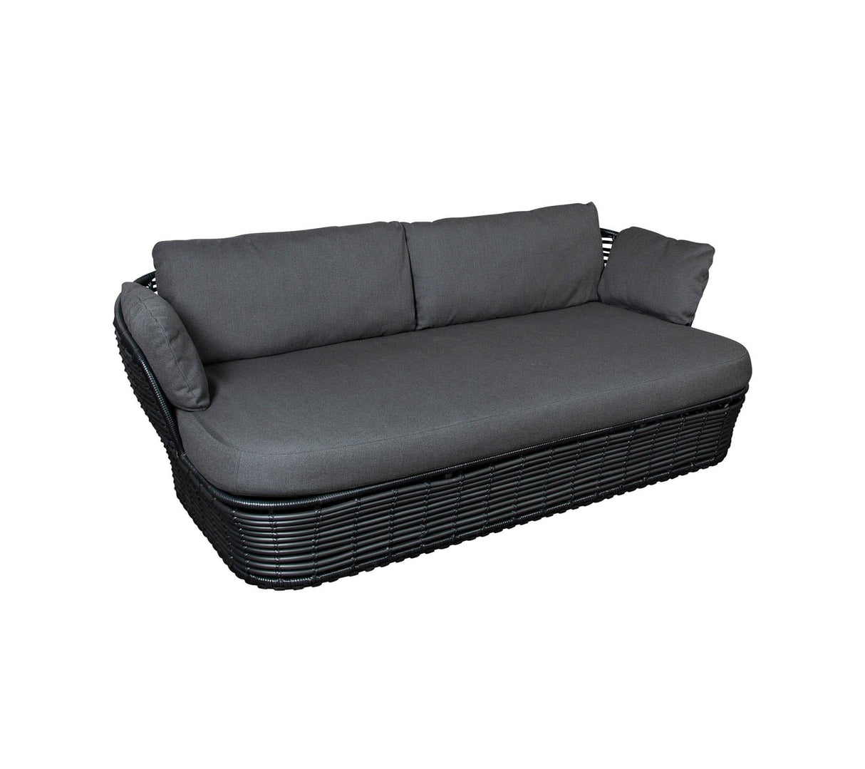 Cane-line Basket Canapé 2 places, coussins inclus (55200) Graphite (Résine tressée, Cane-line Weave) Grey Cane-line AirTouch