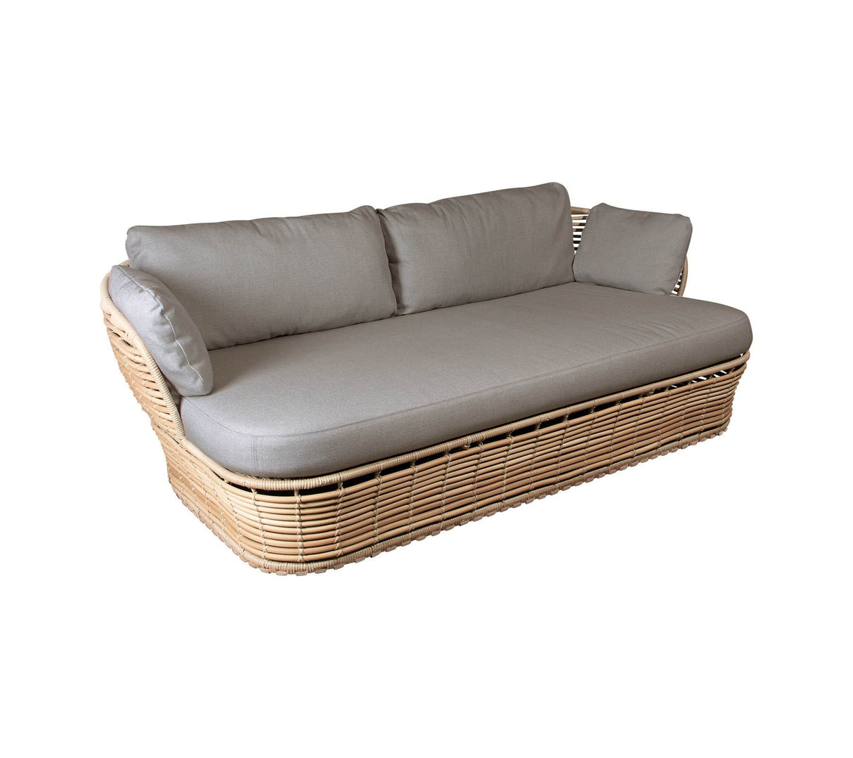 Cane-line Basket Canapé 2 places, coussins inclus (55200) Natural (Résine tressée, Cane-line Weave) Taupe Cane-line AirTouch