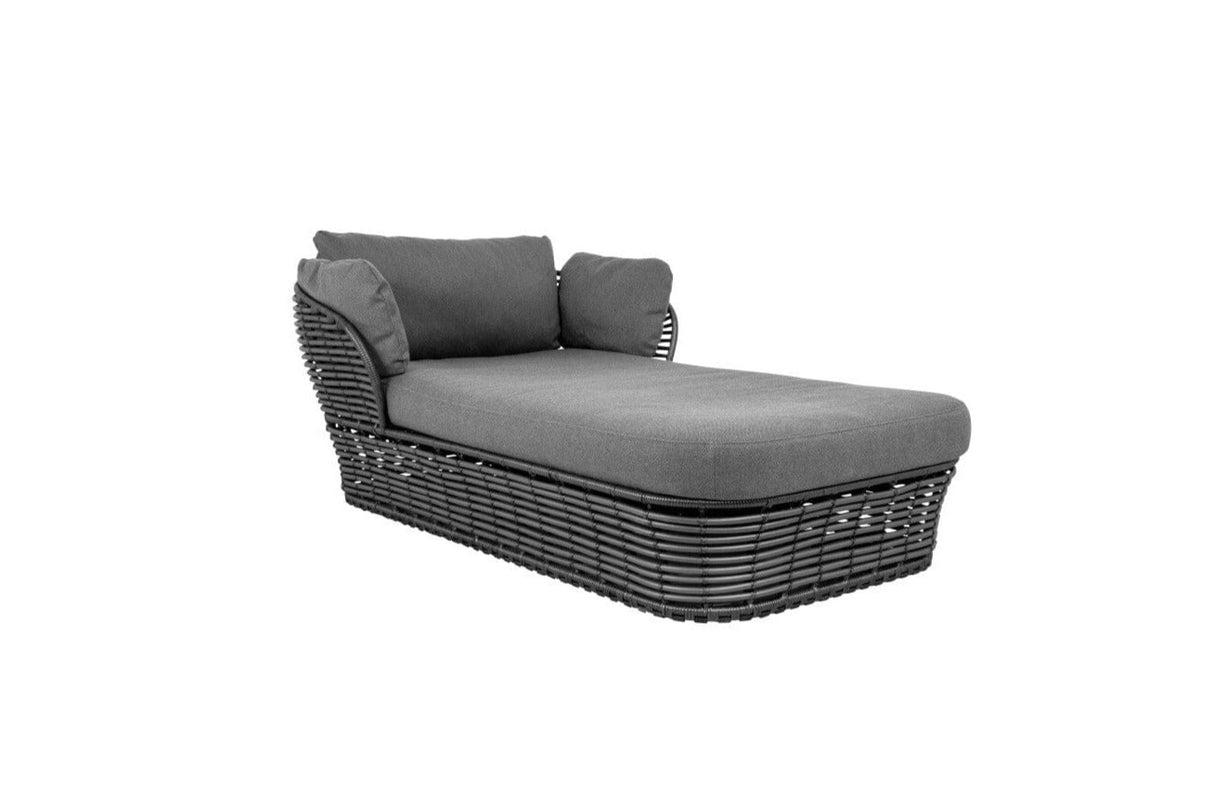 Cane-line Basket Daybed, coussins inclus (55500) Graphite (Résine tressée, Cane-line Weave) AirTouch Grey