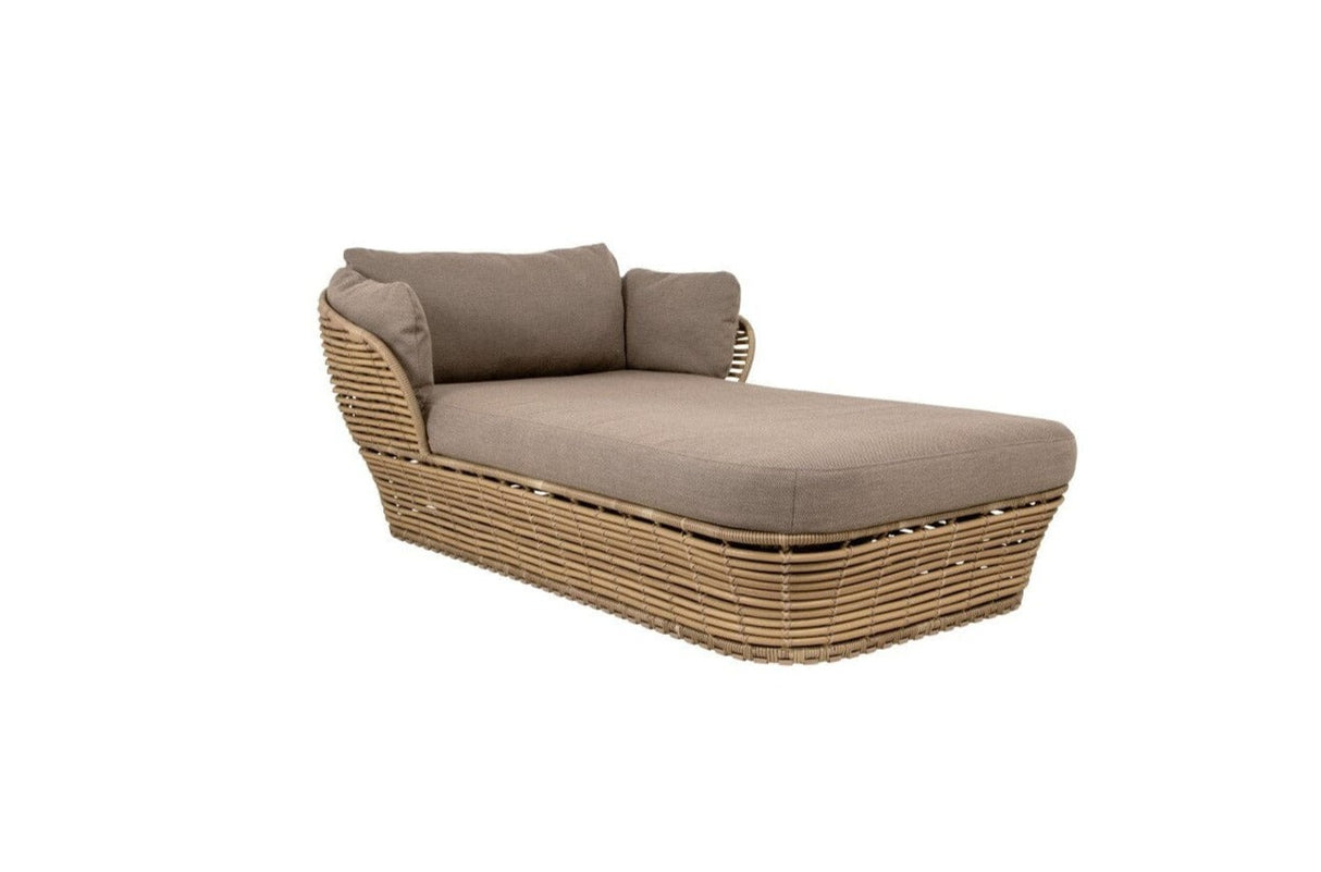 Cane-line Basket Daybed, coussins inclus (55500) Natural (Résine tressée, Cane-line Weave) AirTouch Taupe