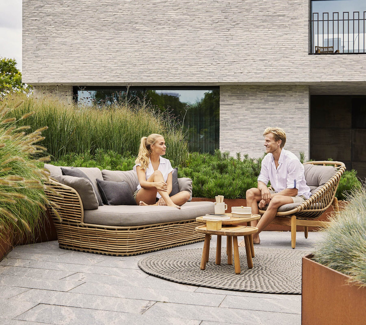 Cane-line Basket Fauteuil Club Lounge, coussins inclus (54200)