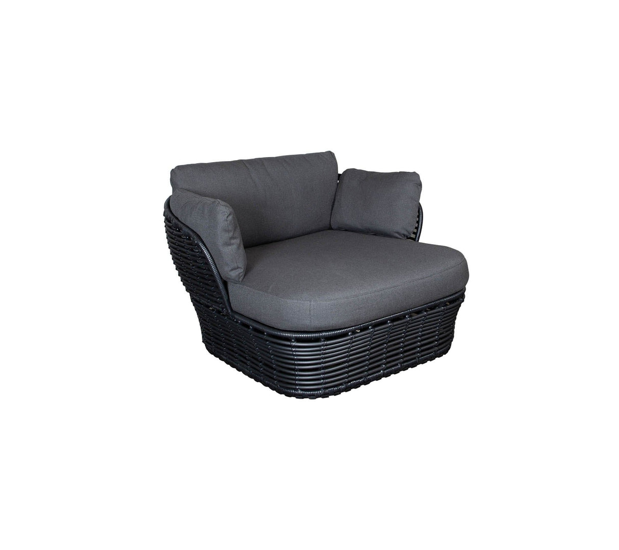 Cane-line Basket Fauteuil Club Lounge, coussins inclus (54200) Graphite (Résine tressée, Cane-line Weave) Grey Cane-line AirTouch