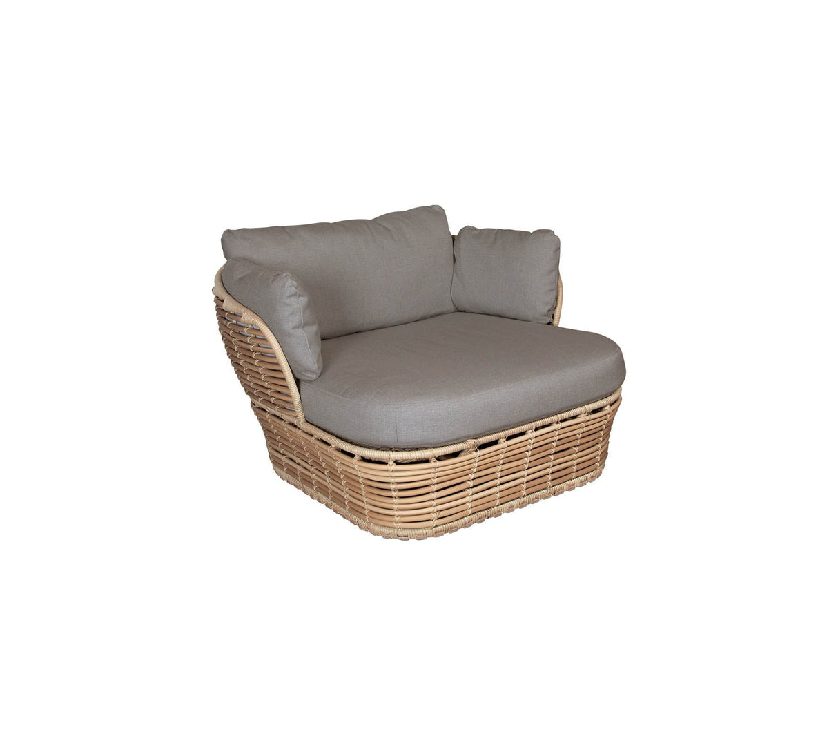 Cane-line Basket Fauteuil Club Lounge, coussins inclus (54200) Natural (Résine tressée, Cane-line Weave) Taupe Cane-line AirTouch