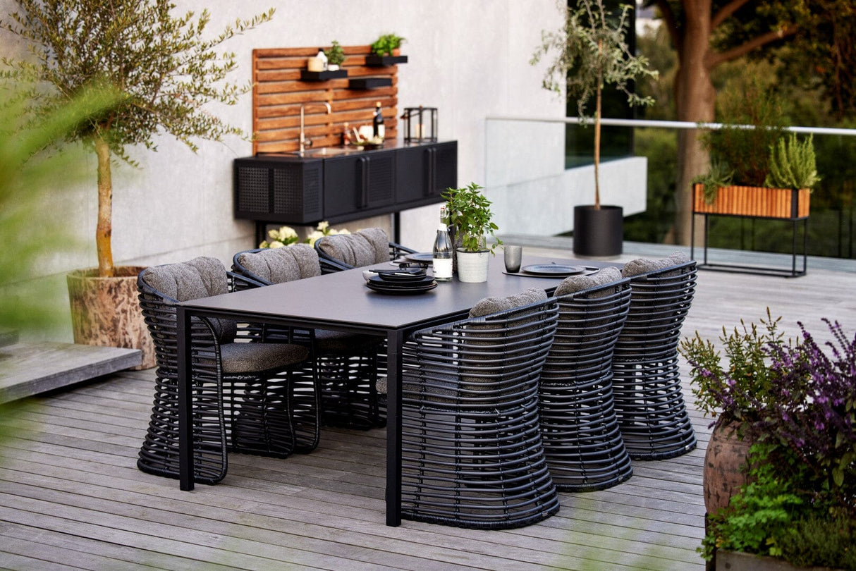 Cane-line Basket Fauteuil repas, coussins en sus (54100)