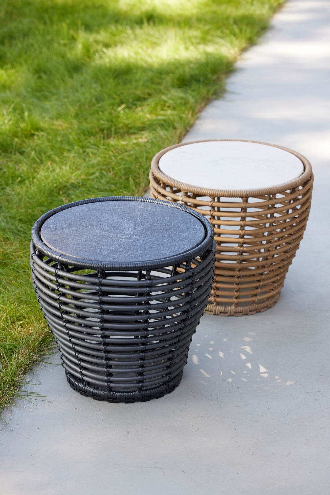 Cane-line Basket Structure Table basse Ø50cm, Plateau en sus (53200)