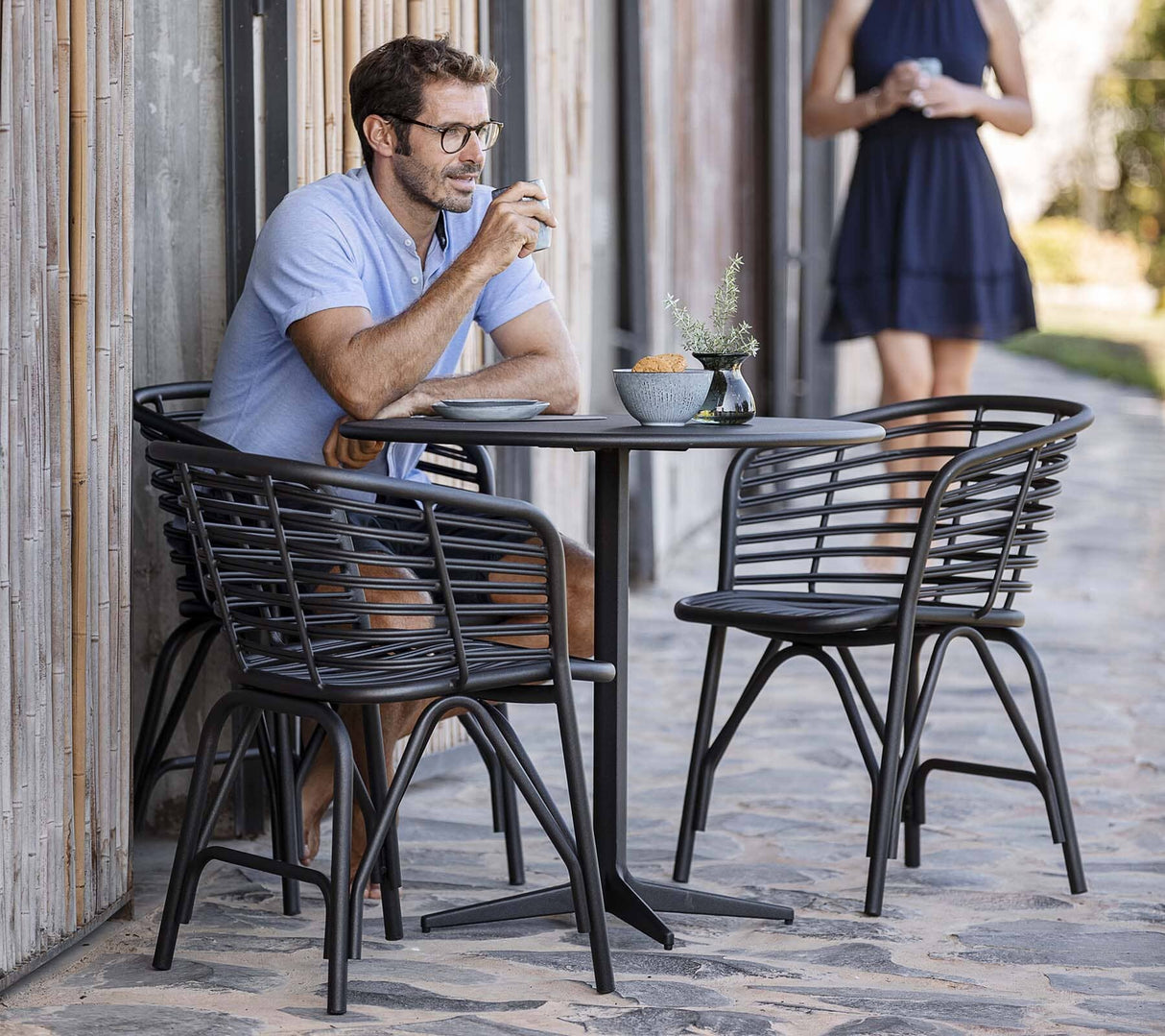 Cane-line Blend Fauteuil repas OUTDOOR, coussin en sus (57430)