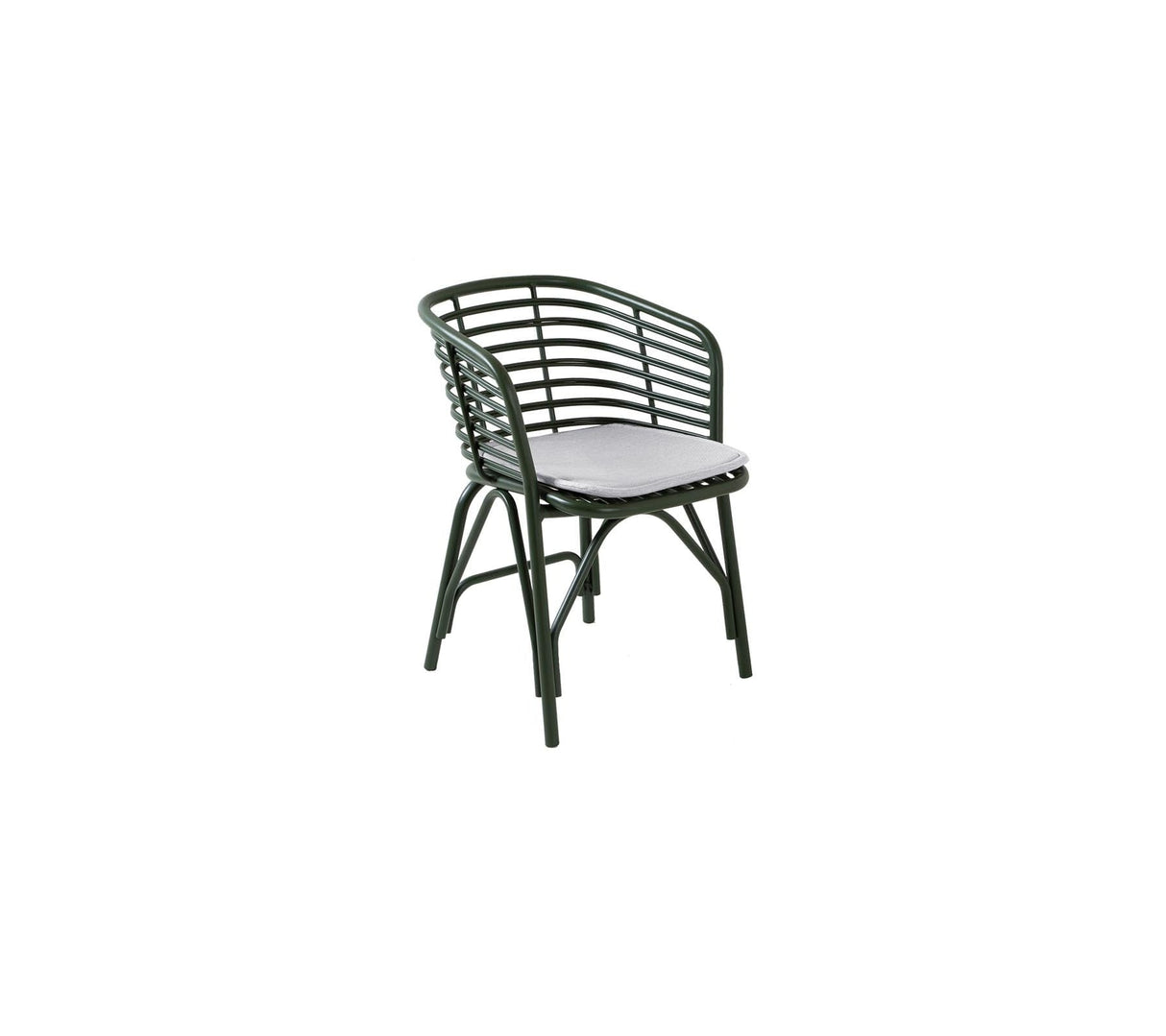 Cane-line Blend Fauteuil repas OUTDOOR, coussin en sus (57430) Dark green (Aluminium)