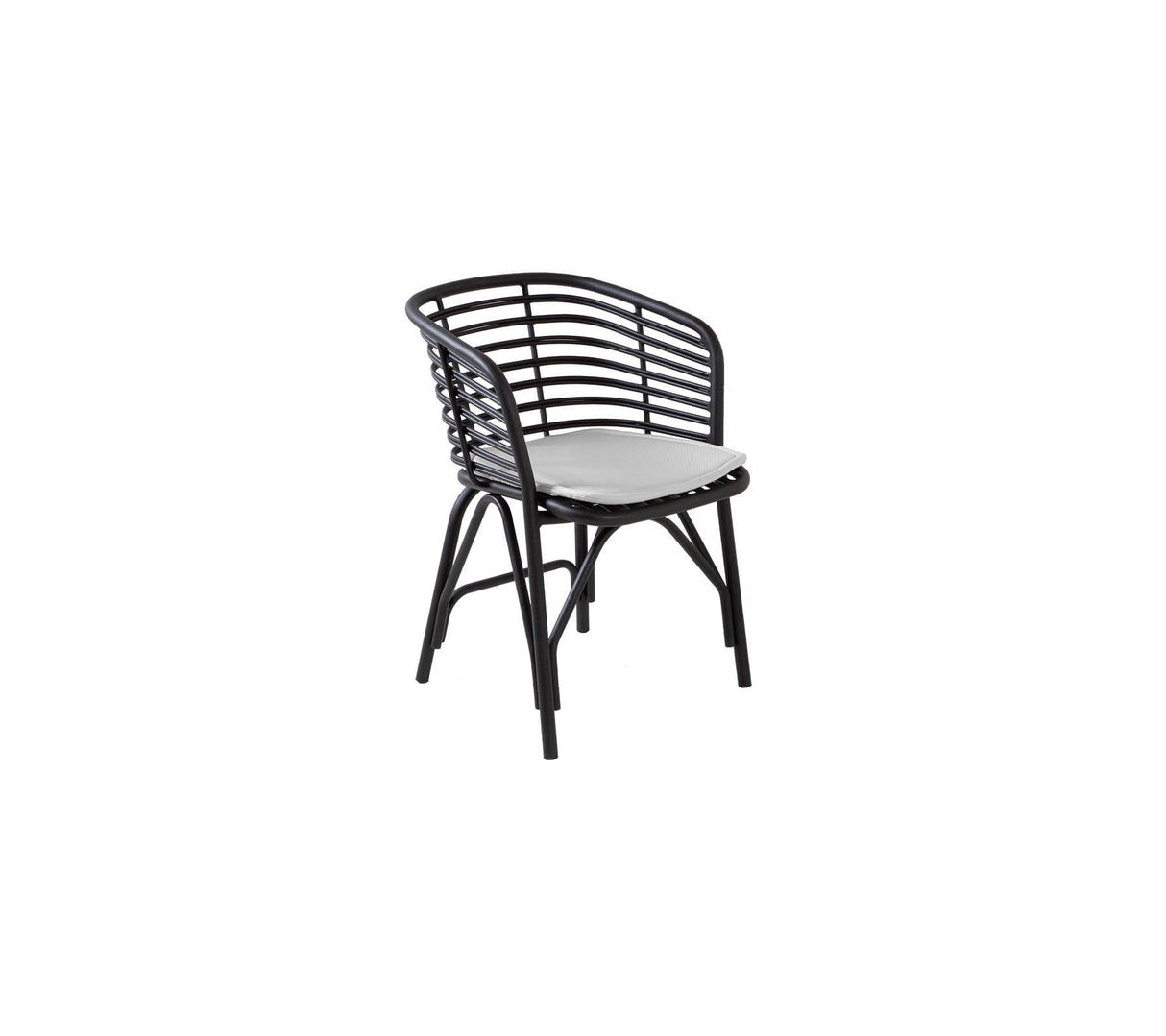 Cane-line Blend Fauteuil repas OUTDOOR, coussin en sus (57430) Lava grey (Aluminium)