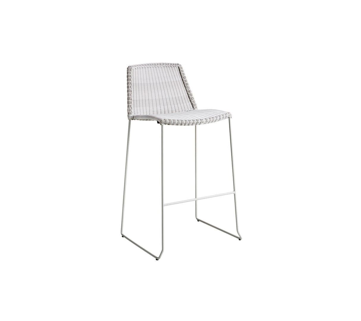 Cane-line Breeze Chaise haute de bar empilable (5465) White grey (Résine tressée, Cane-line Weave)