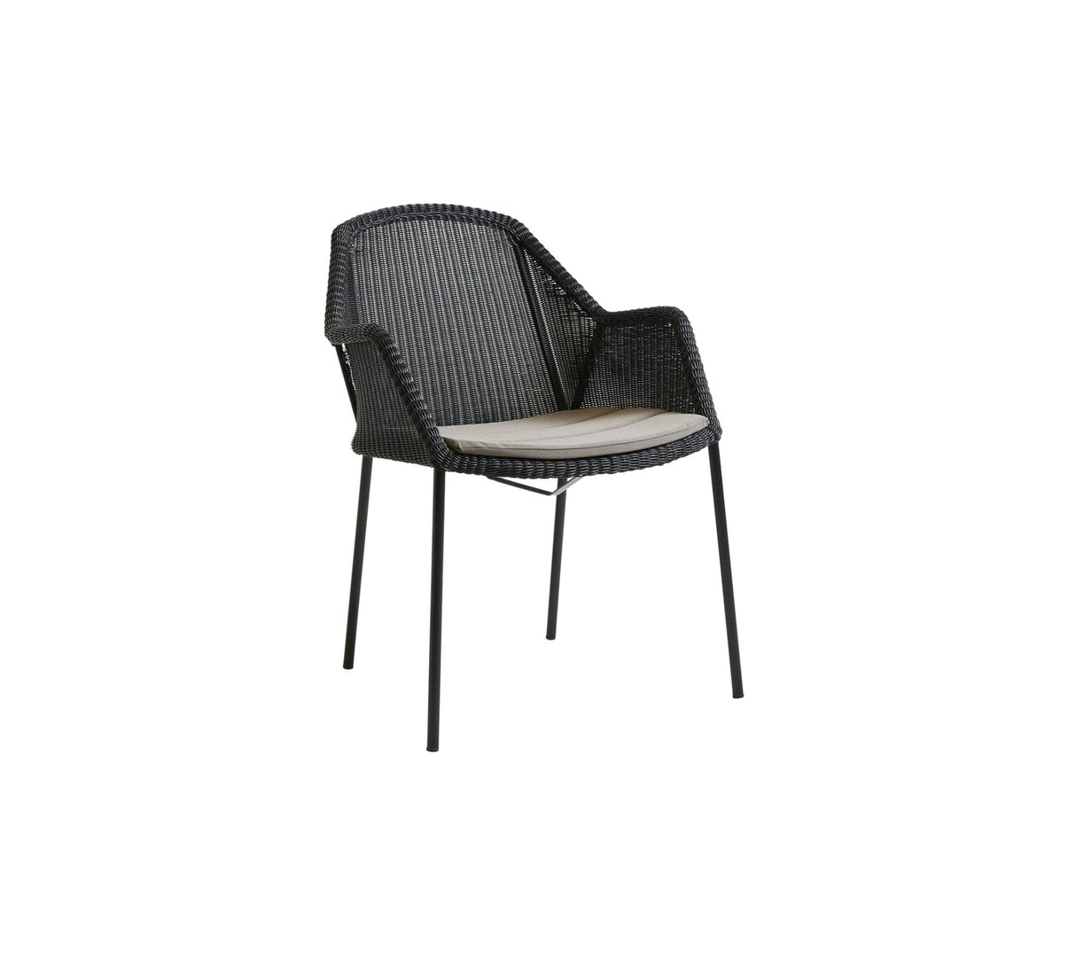 Cane-line Breeze Fauteuil repas empilable, coussins en sus (5464)