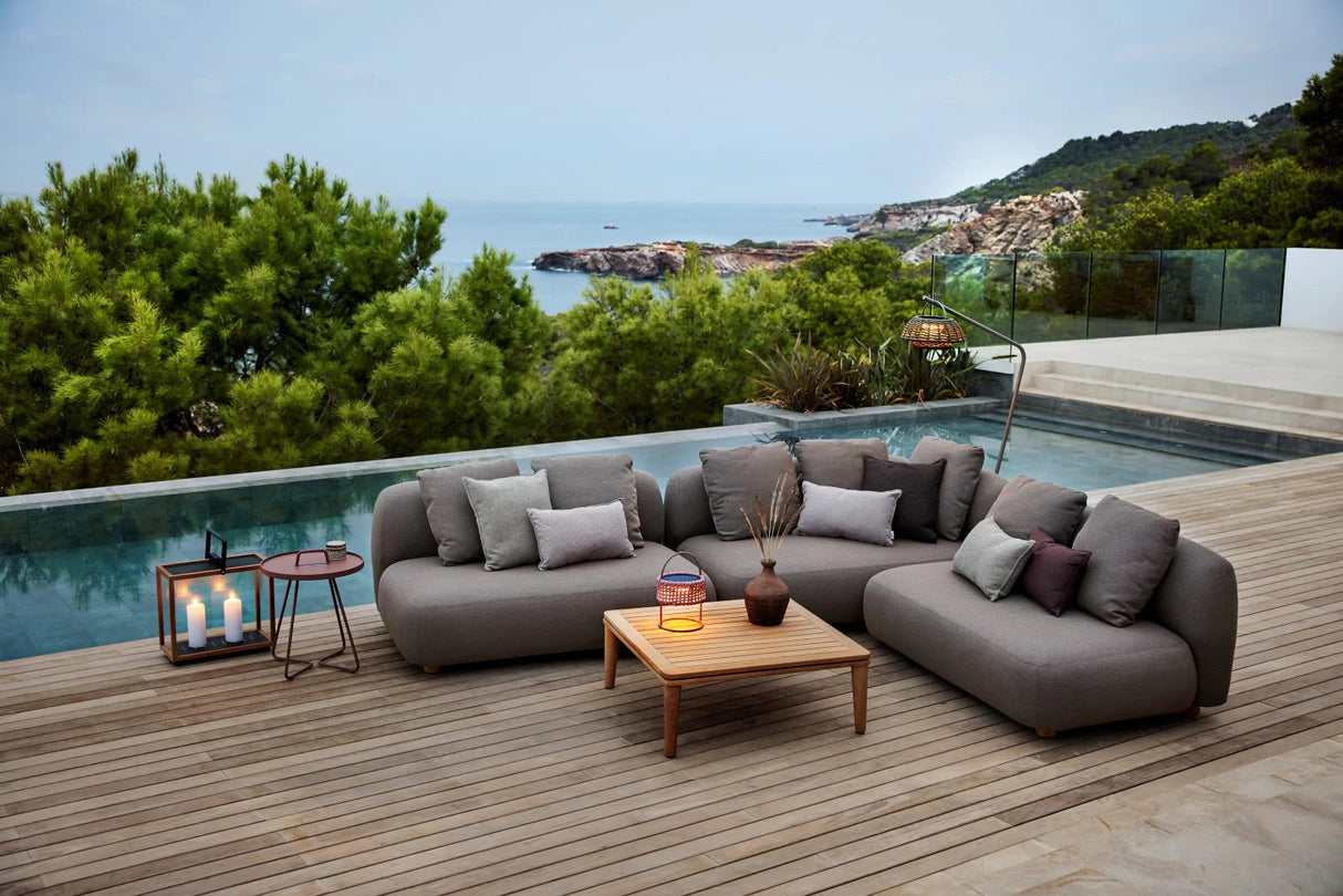 Cane-line Capture Canapé 2 places à 1 accoudoir, coussins déco inclus