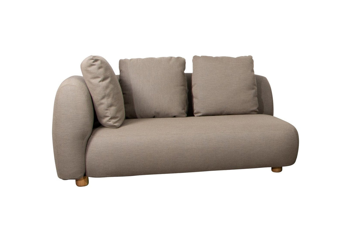 Cane-line Capture Canapé 2 places à 1 accoudoir, coussins déco inclus Gauche