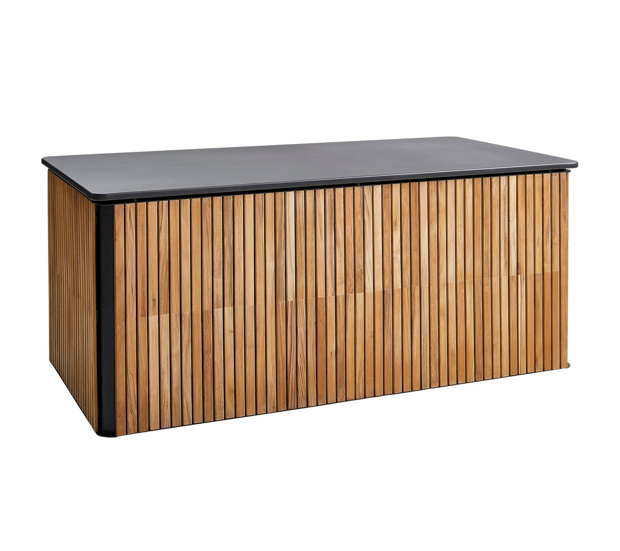Cane-line Combine Coffre à coussins Box Large 180x90cm H:77cm (5709) Teak (teck) avec Lava grey (Aluminium)
