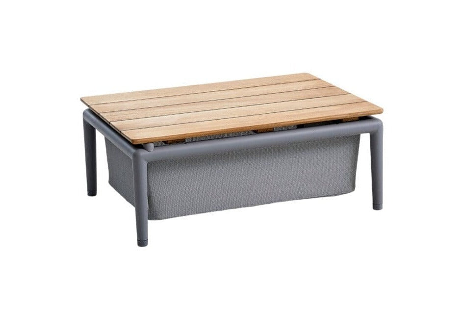 Cane-line Conic Box Table 74x52cm (5037) Light grey, Cane-line Tex Teak (teck) plateau
