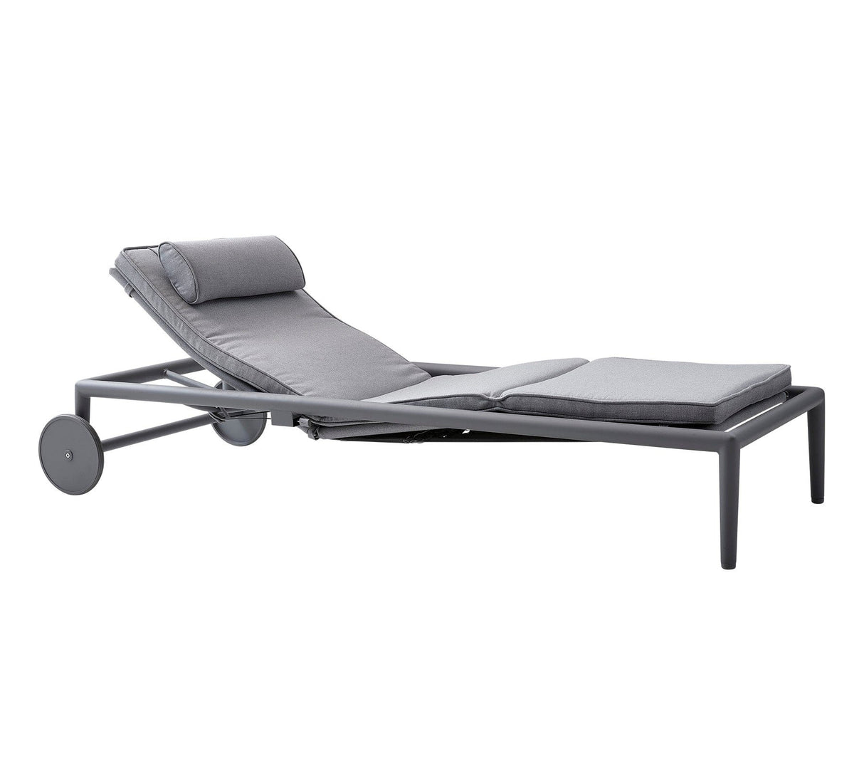 Cane-line Conic Chaise longue avec réglage par piston (8536) Light grey