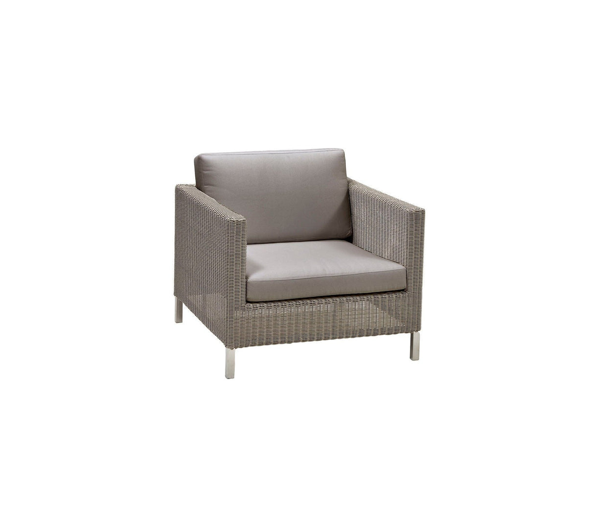 Cane-line Connect Fauteuil Club Lounge, coussin en sus (5499) Taupe (Résine tressée, Cane-line Weave)