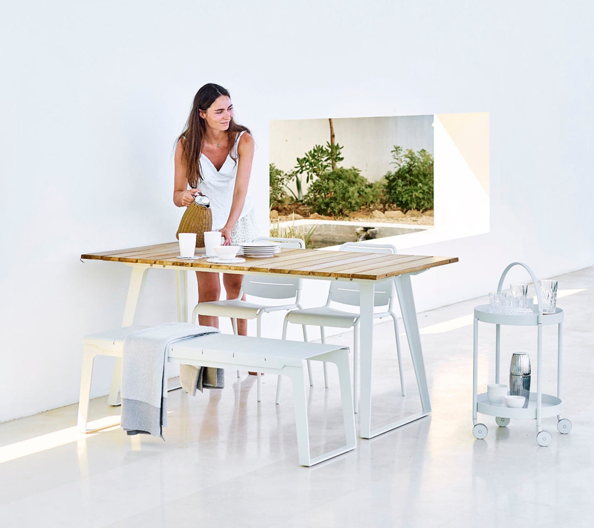 Cane-line Copenhagen Table repas avec rallonge 160-243x84cm (11030)