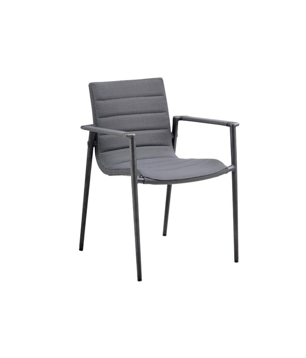 Cane-line Core Fauteuil repas empilable (8434) Grey (Tissu Cane-line AirTouch Grey)
