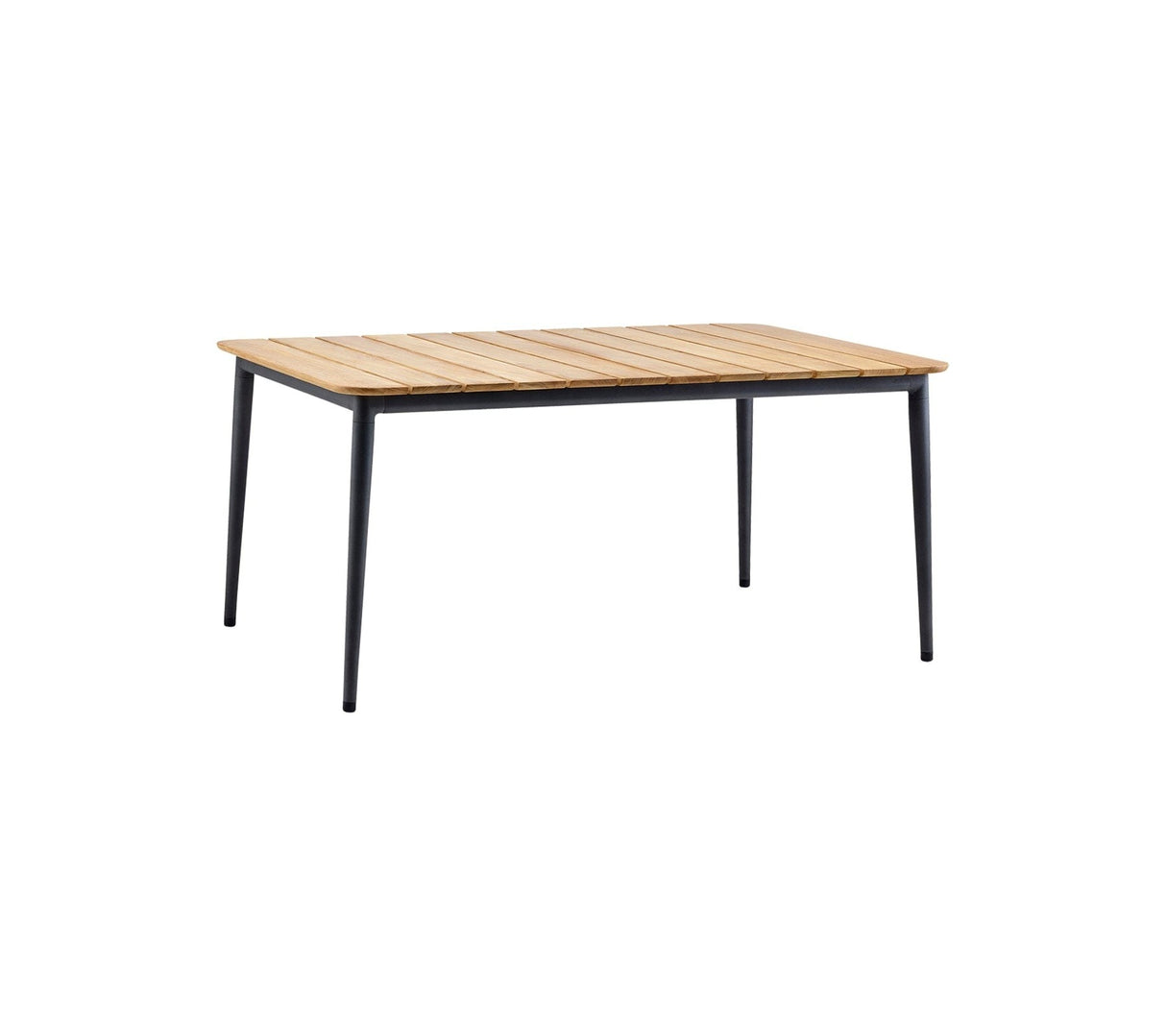 Cane-line Core Table repas 160x90cm (50127) Lava grey (Aluminium) Plateau teck