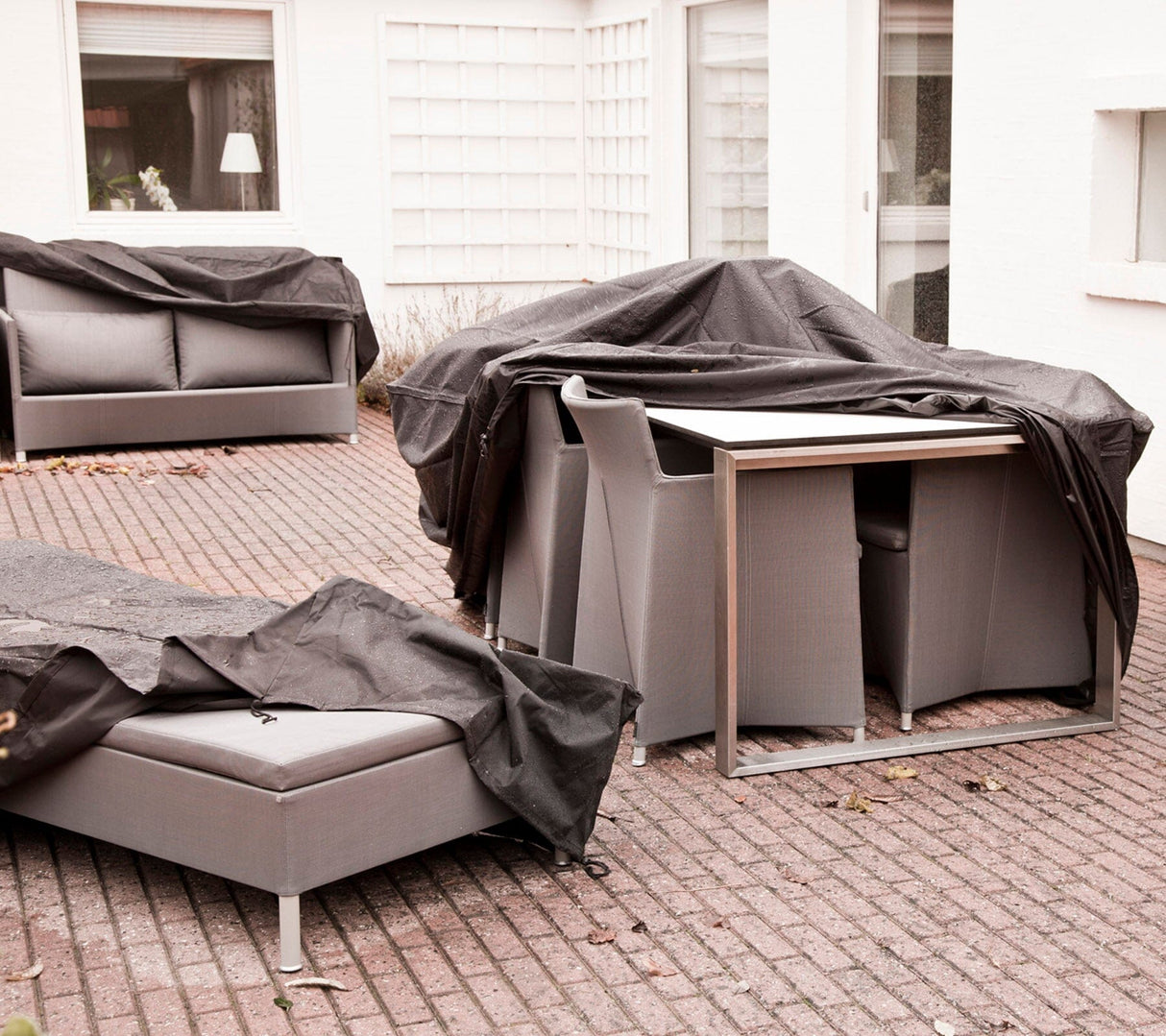 Cane-line Cover 10: Housse pour Tables repas max 160cm incl. 4 chaises (5610S)