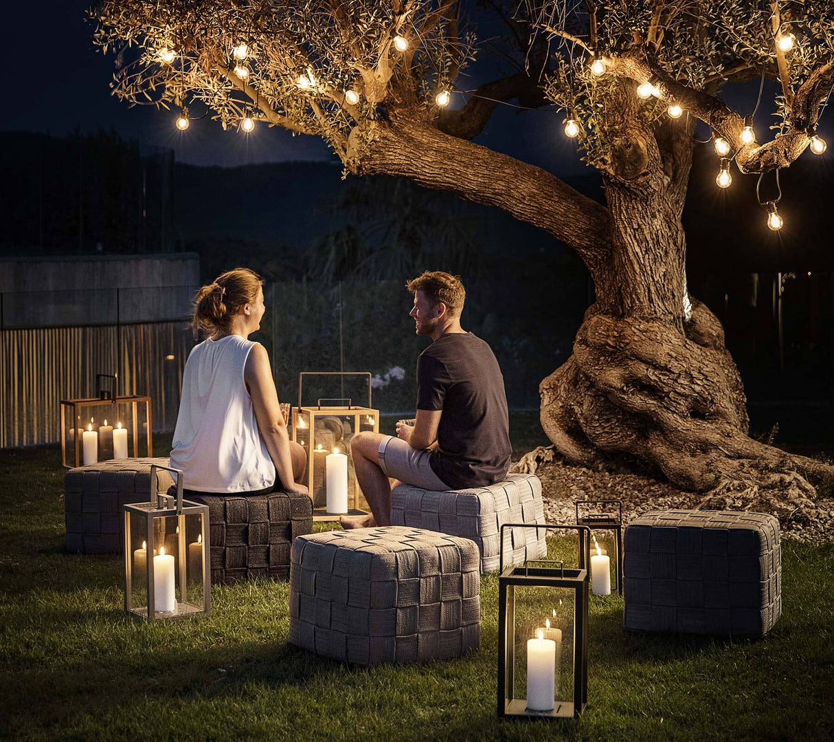 Cane-line Cube Pouf carré (8340R)