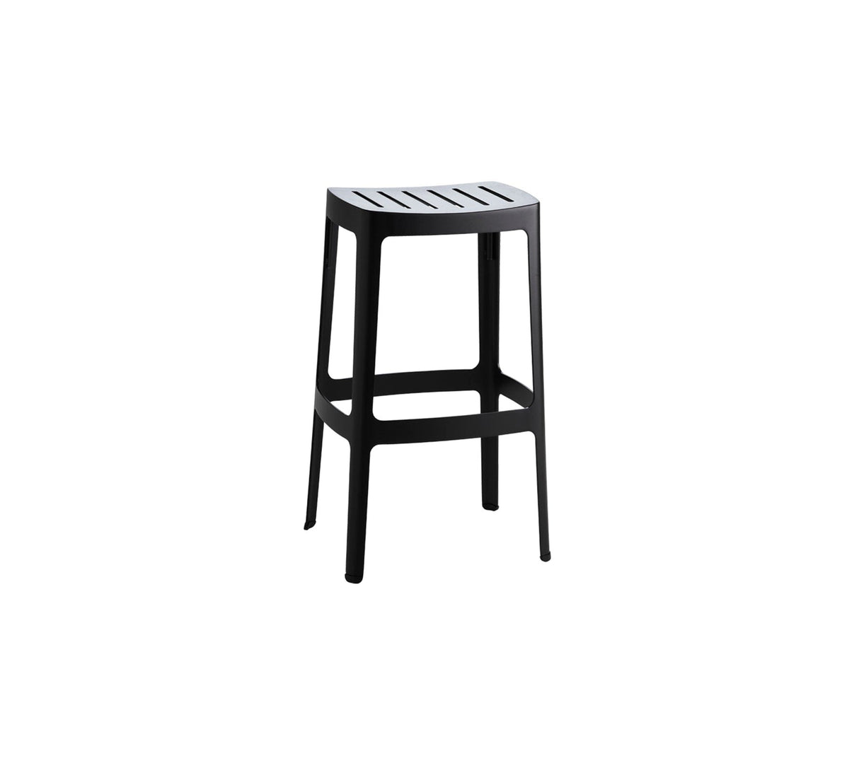 Cane-line Cut Tabouret de bar empilabe (11402) Black (Aluminium)