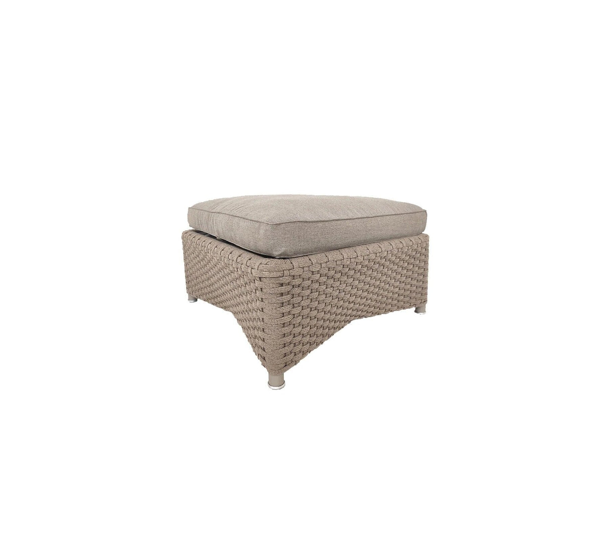 Cane-line Diamond Soft Rope Repose-pieds, coussin inclus (8302) Taupe (Cane-line Soft Rope) Taupe Cane-line Natté
