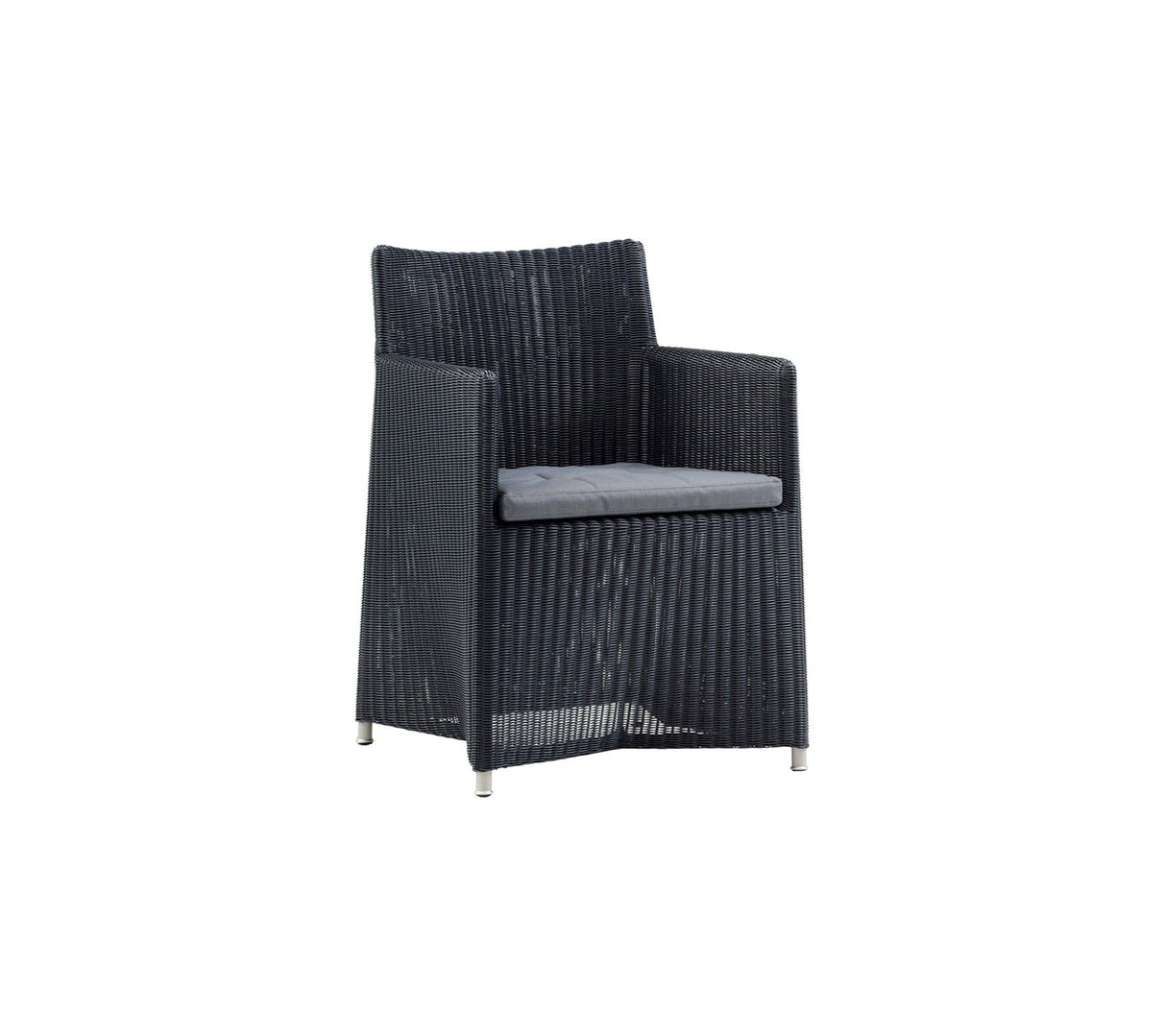 Cane-line Diamond Weave Fauteuil repas (8401) Graphite (Résine tressée, Cane-line Weave) armature Grey Cane-line Natté