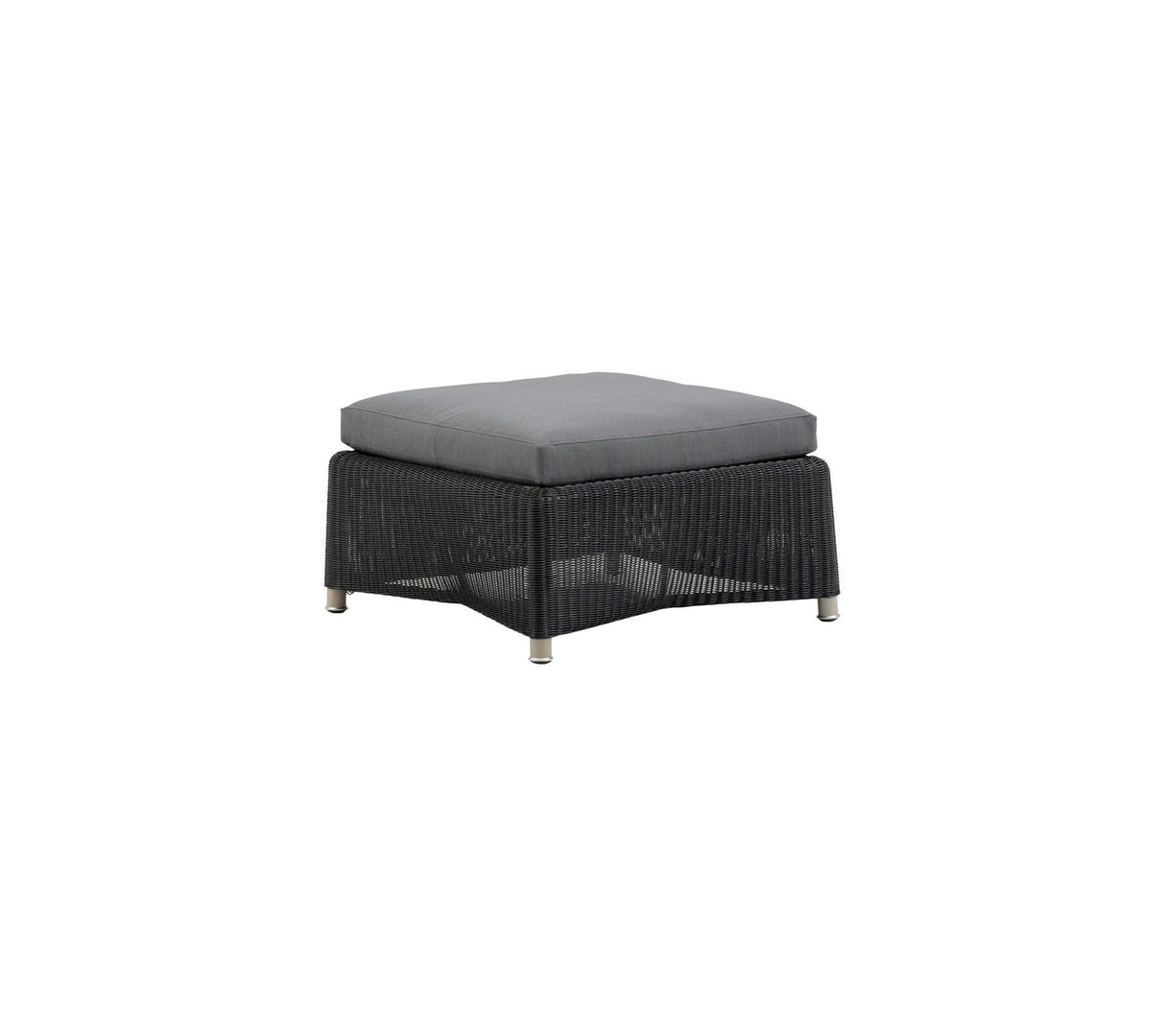 Cane-line Diamond Weave Repose-pieds, coussin inclus (8302) Graphite (Résine tressée, Cane-line Weave) armature Grey Cane-line Natté