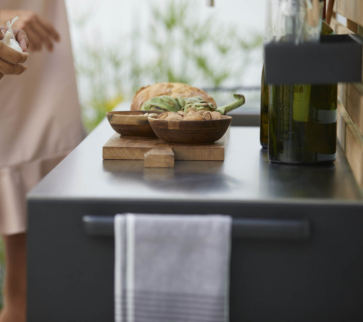 Cane-line Drop Kitchen Cuisine grand Module avec 3 armoires 200cm (3550)