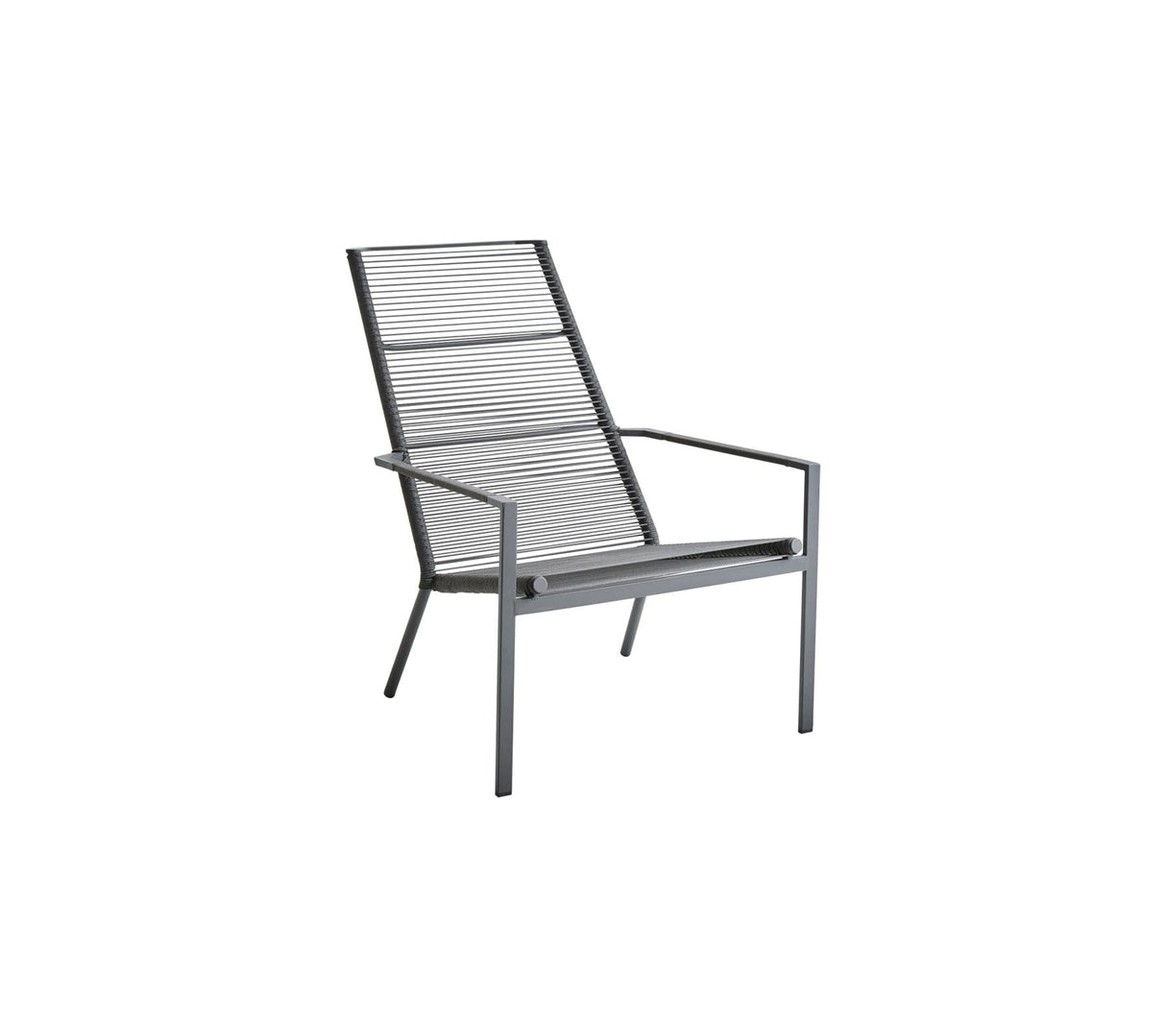Cane-line Edge Fauteuil Lounge Haut dossier empilable (5405) Anthracite, Cane-line Rope