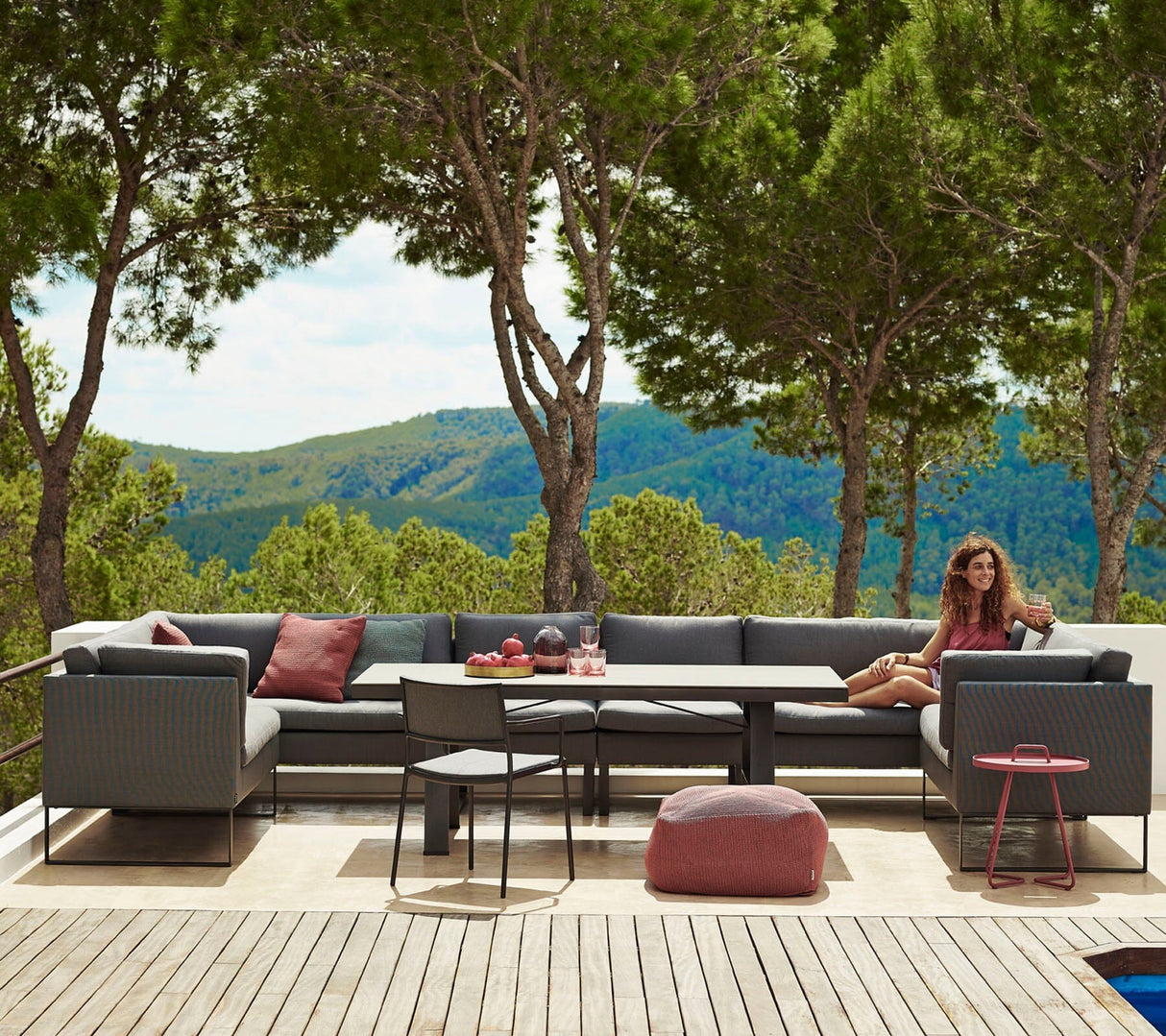 Cane-line Flex Canapé 2 places Module Droite, cousins inclus (8564)