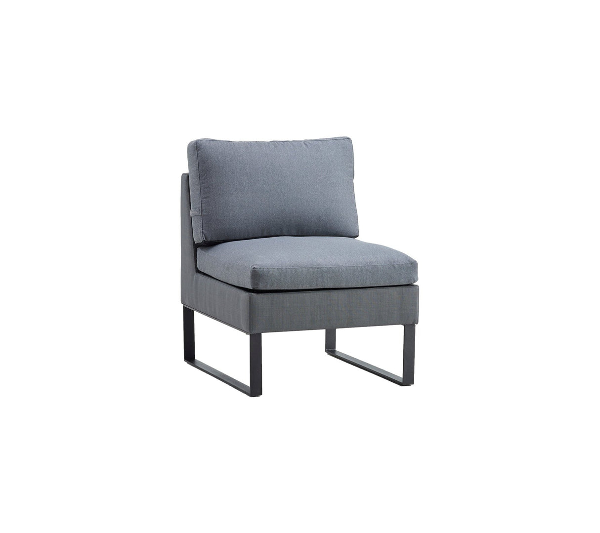 Cane-line Flex Module Central 1 place, cousins inclus (8468) Grey (Armature Tissu Cane-line Tex) Grey Cane-line Natté