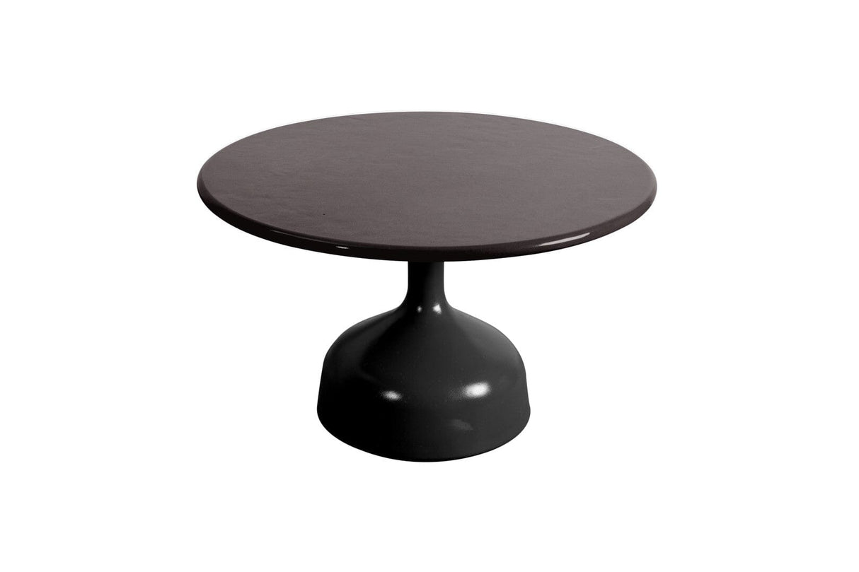 Cane-line Glaze Structure de table basse Ø70cm, plateau en sus (50011) Lava Grey (Aluminium)