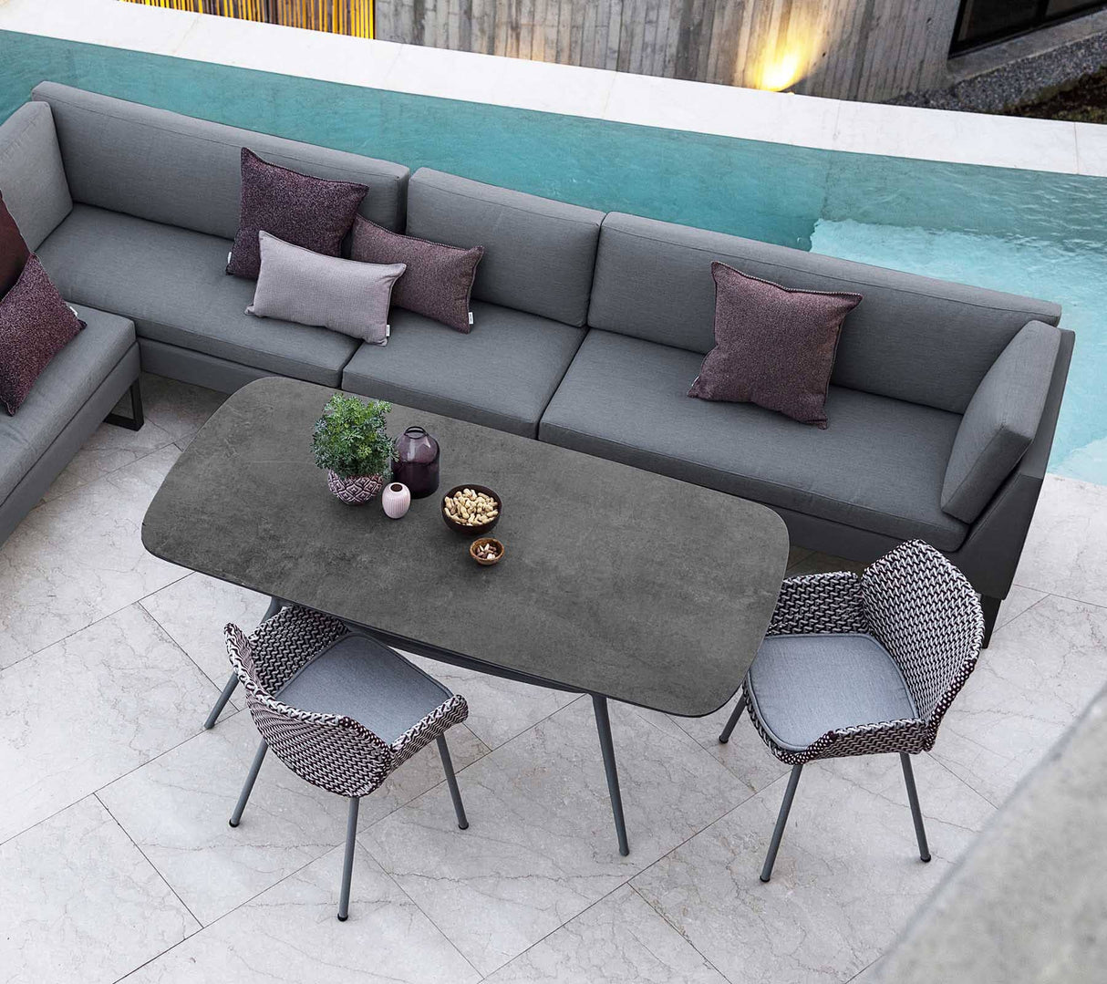 Cane-line Joy Dining Piètement pour Table ovale 180x90cm, plateau en sus (50204)