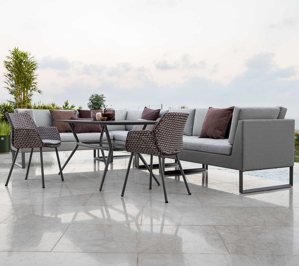 Cane-line Joy Dining Piètement pour Table ovale 180x90cm, plateau en sus (50204)